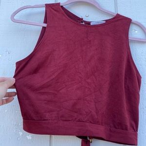Burgundy crop top